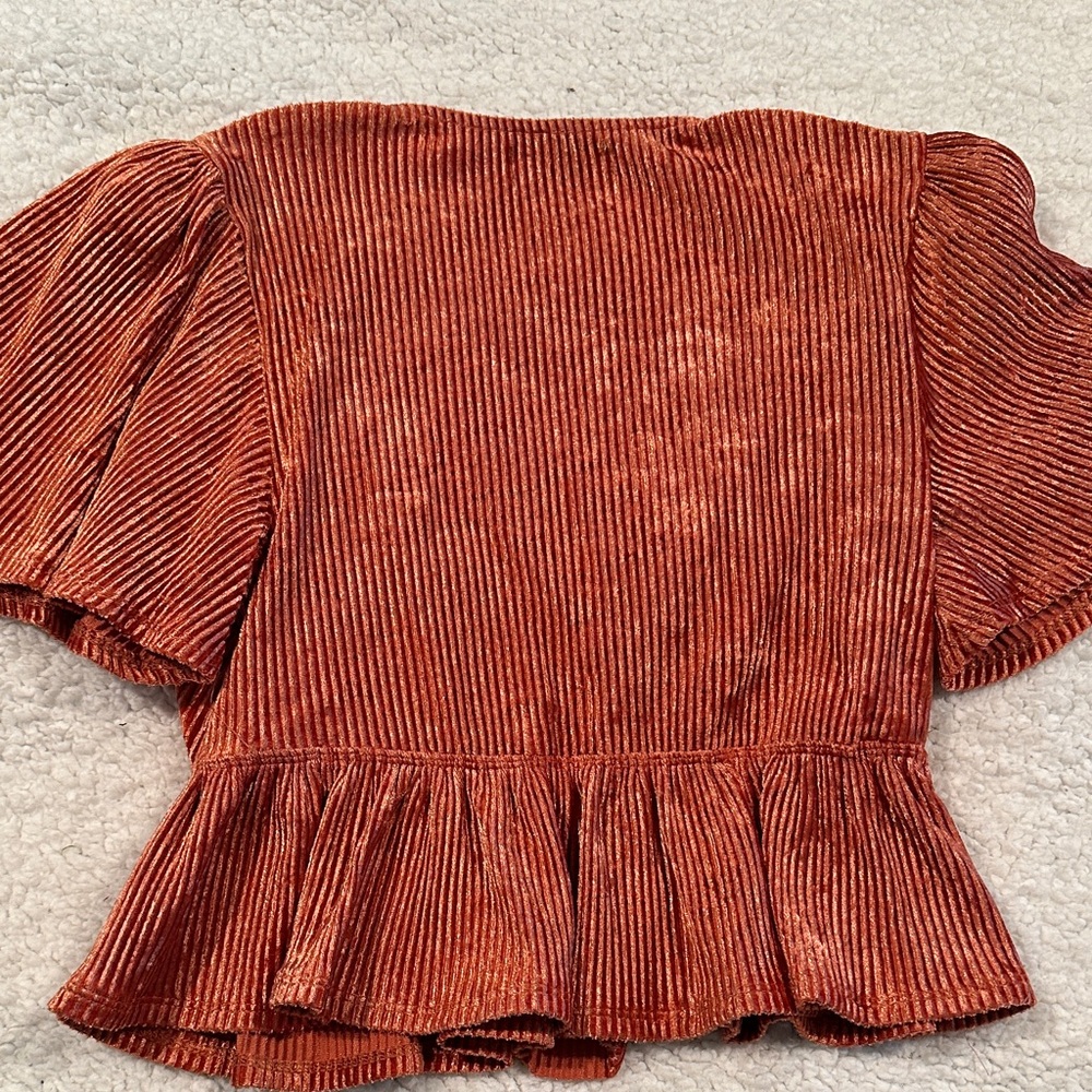 Urban Outfitters Terracotta Pleated Blouse - Picture 4 of 4